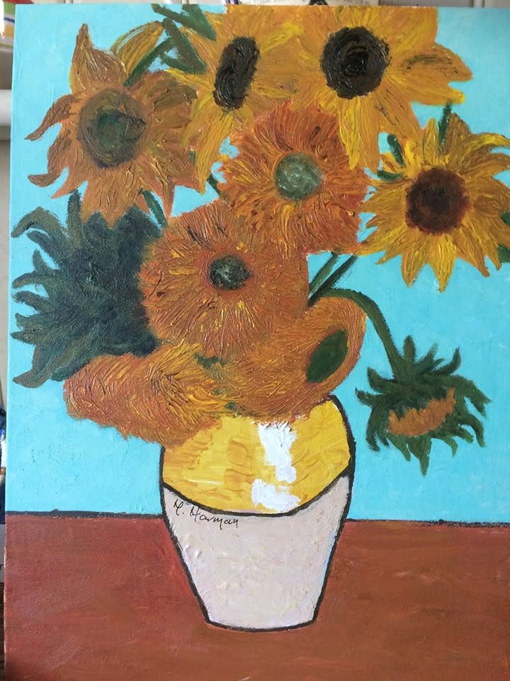 Hayley's Sunflower Painting